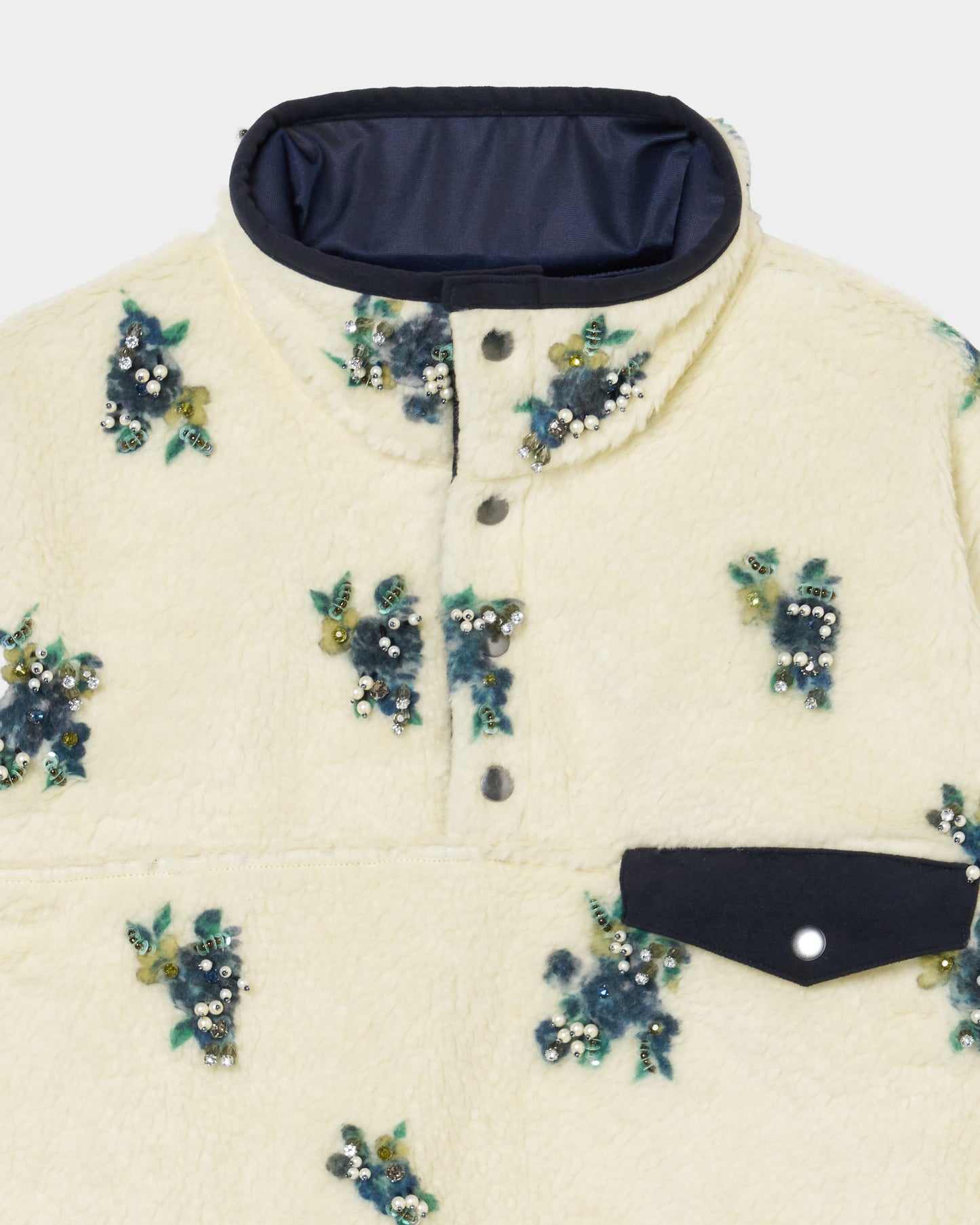 petit floral pattern boa pullover Cream【Delivery in September 2026】