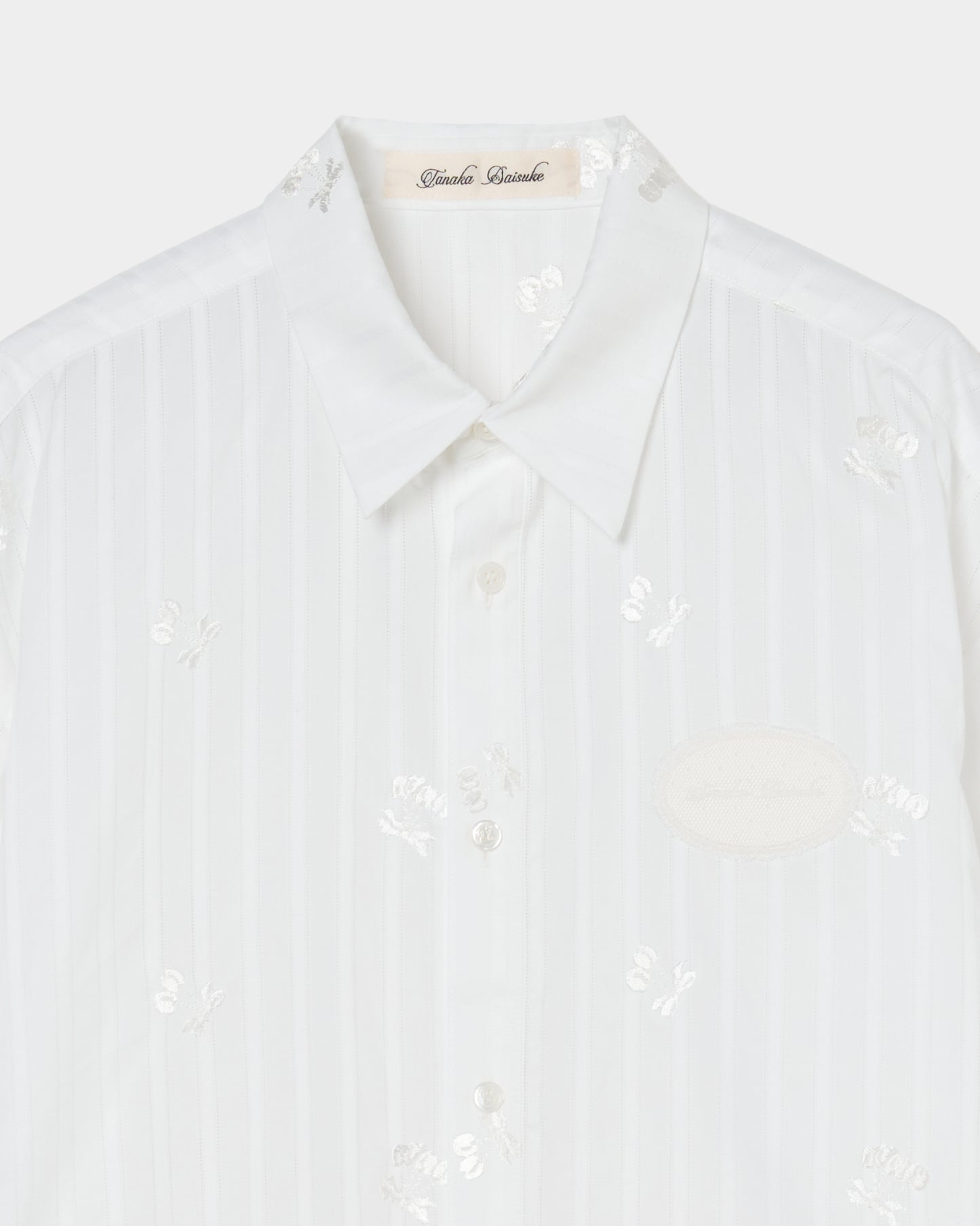 cherry embroidery long sleeve shirt White【Delivery in September 2026】