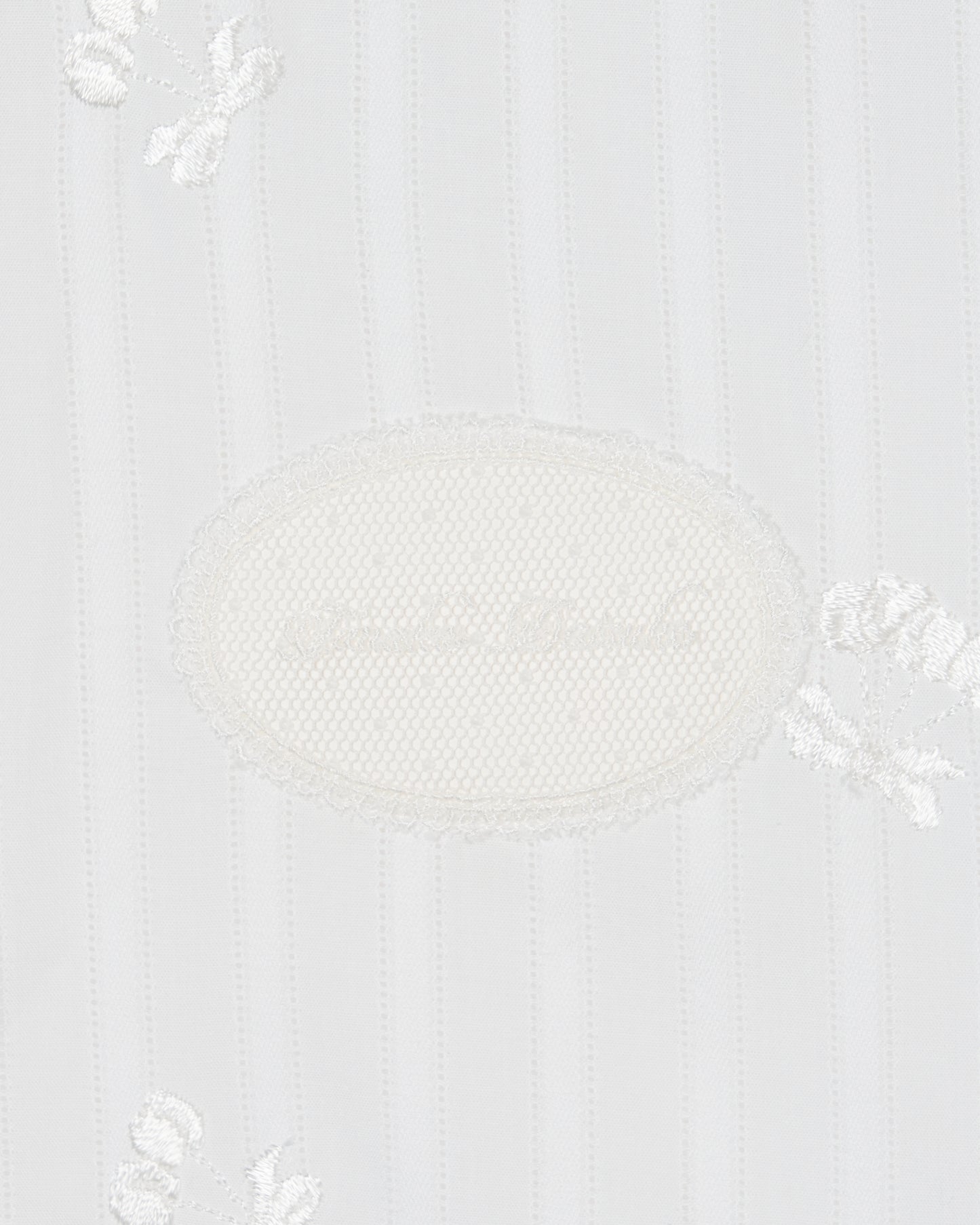 cherry embroidery long sleeve shirt White【Delivery in September 2026】