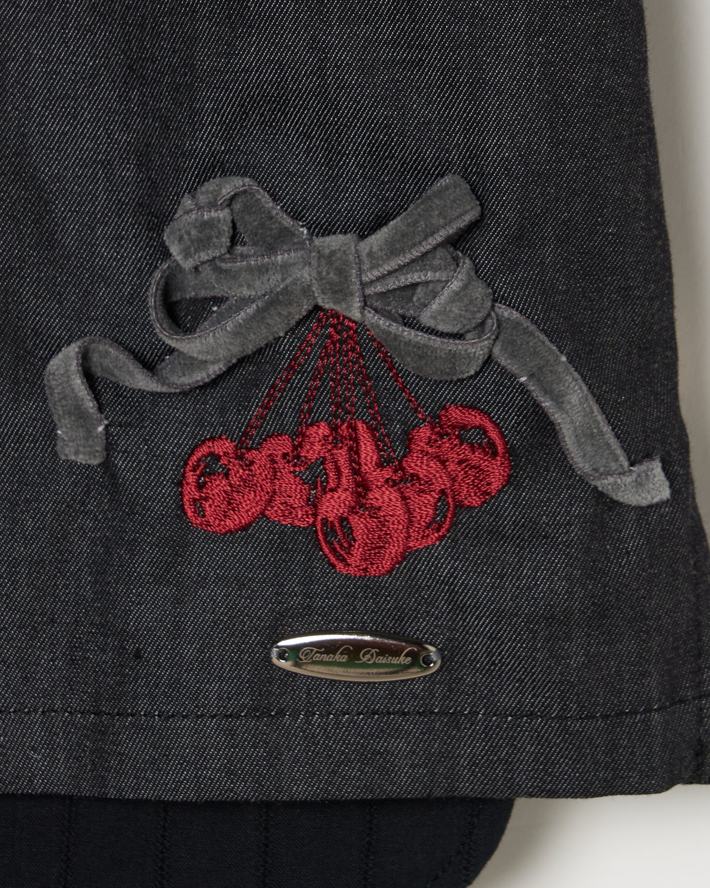 cherry tape ribbon half pants Blue【Delivery in September 2026】