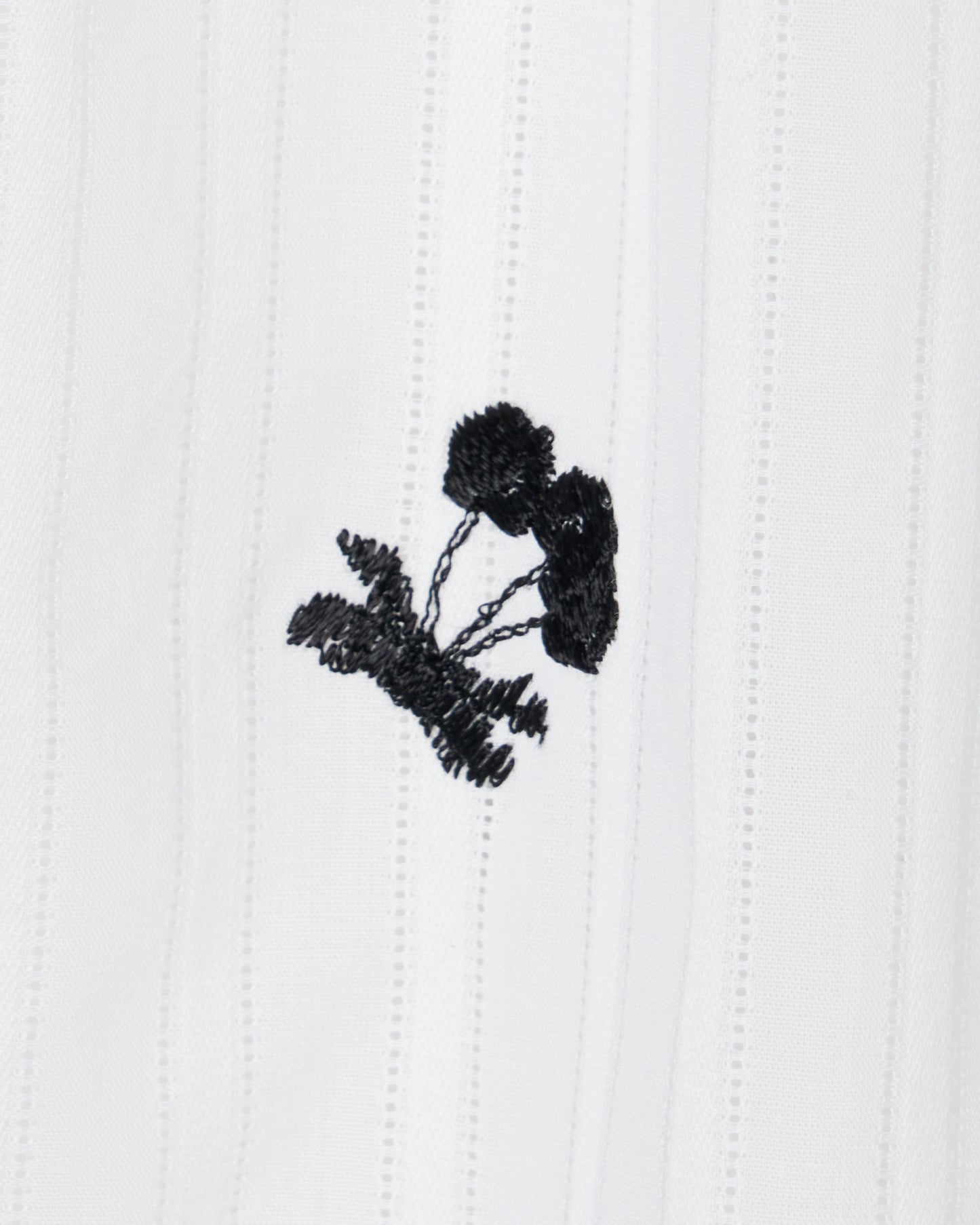 cherry embroidery long skirt White【Delivery in September 2026】