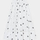 cherry embroidery long skirt White【Delivery in September 2026】