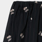 cherry embroidery long skirt Black【Delivery in September 2026】