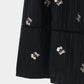 cherry embroidery long skirt Black【Delivery in September 2026】