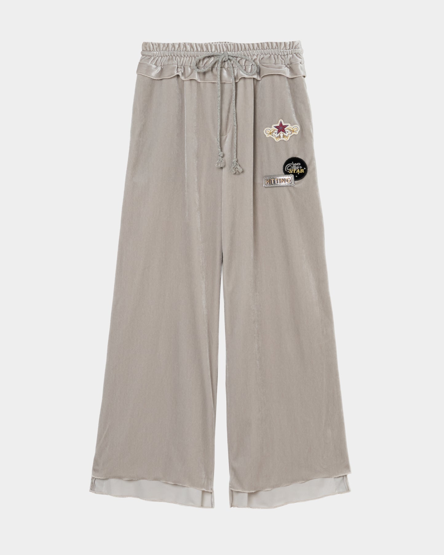 Hitting the star velour pants Gray【Delivery in September 2026】