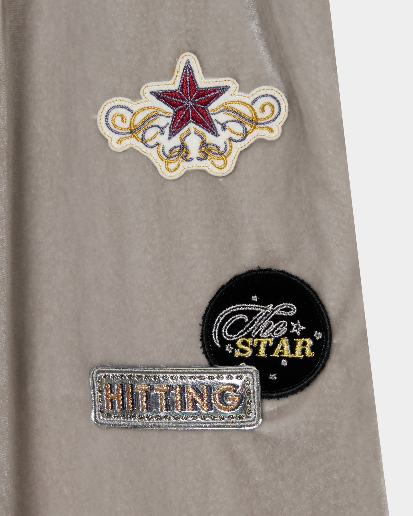 Hitting the star velour pants Gray【Delivery in September 2026】