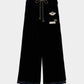 Hitting the star velour pants Black【Delivery in September 2026】