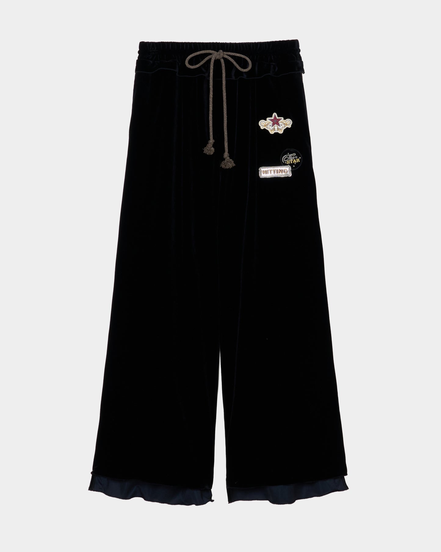 Hitting the star velour pants Black【Delivery in September 2026】