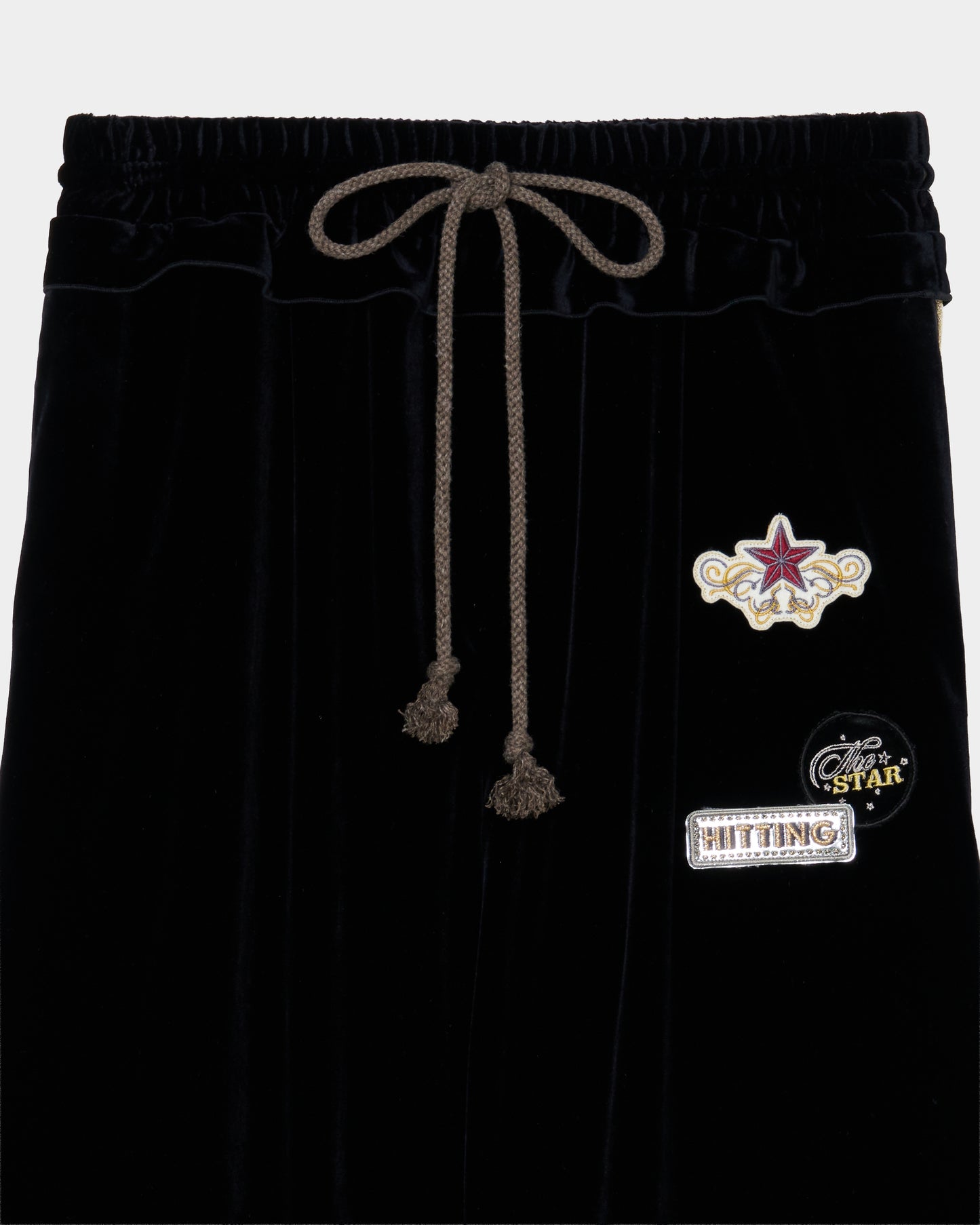 Hitting the star velour pants Black【Delivery in September 2026】