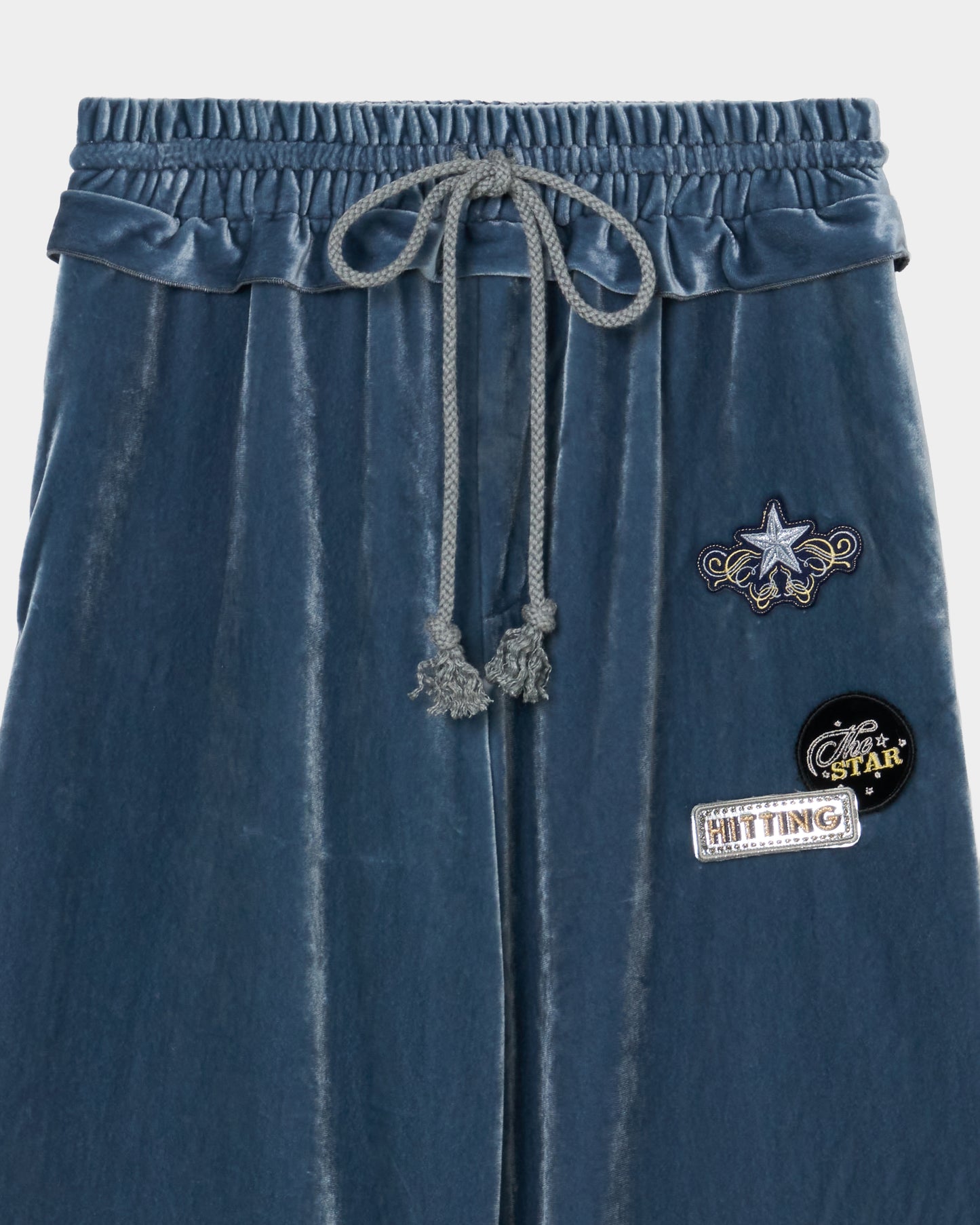 Hitting the star velour pants Blue【Delivery in September 2026】
