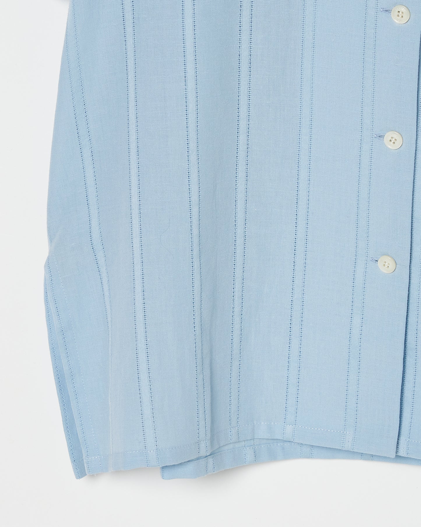 Lace bijou open collar shirt Sax【Delivery in March 2027】