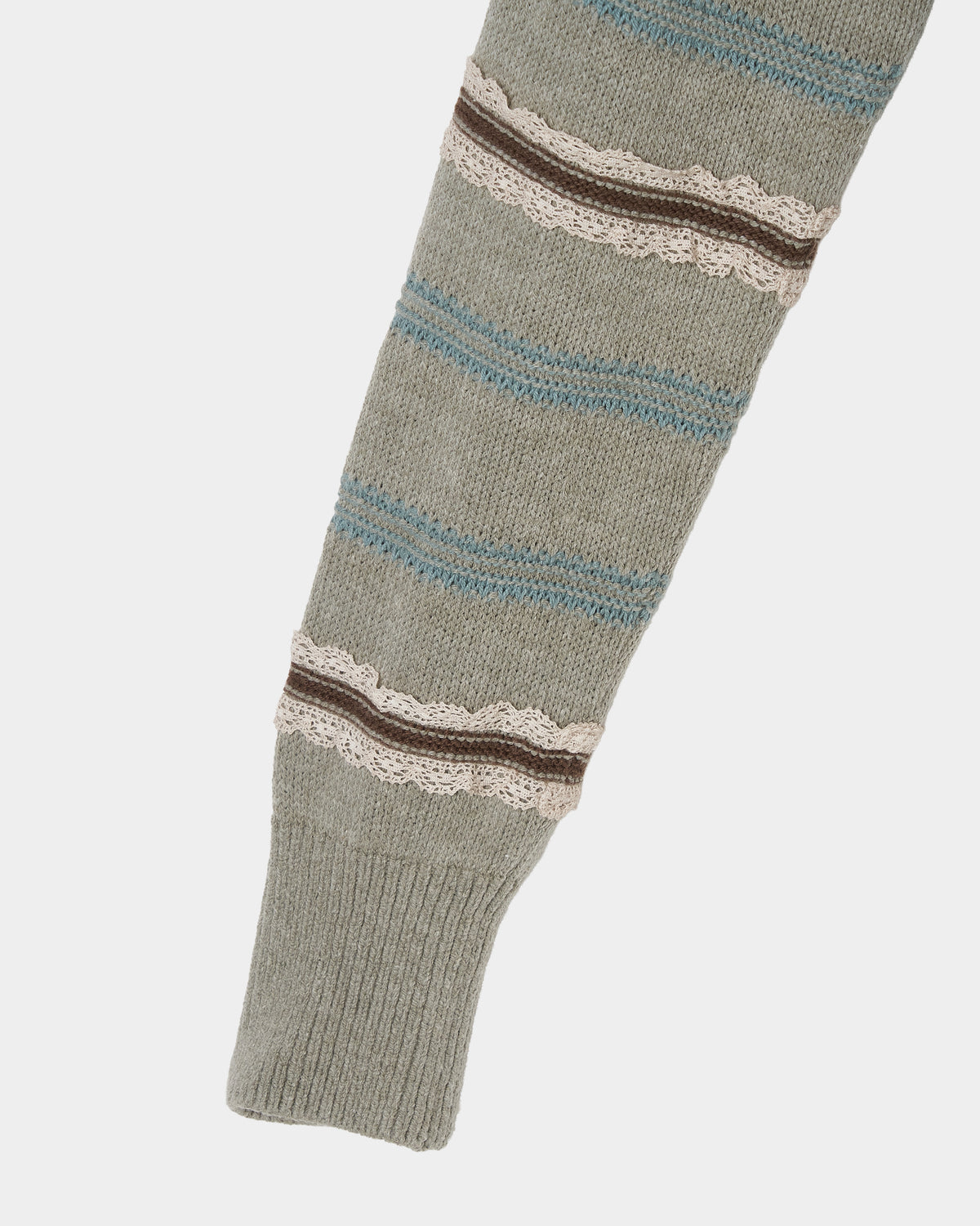 Lace border knit pulover Gray【Delivery in January 2027】