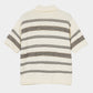Lace border knit polo shirt Off white【Delivery in January 2027】