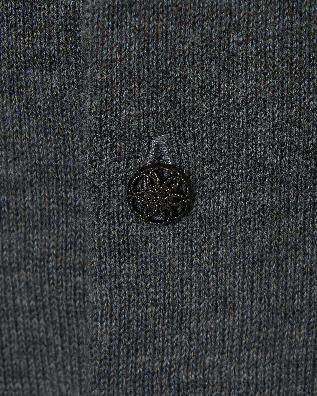 Silver crystal bijou wing cardigan Gray【Stock】