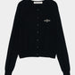 Silver crystal bijou wing cardigan Black【Stock】