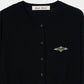 Silver crystal bijou wing cardigan Black【Stock】