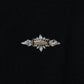 Silver crystal bijou wing cardigan Black【Stock】