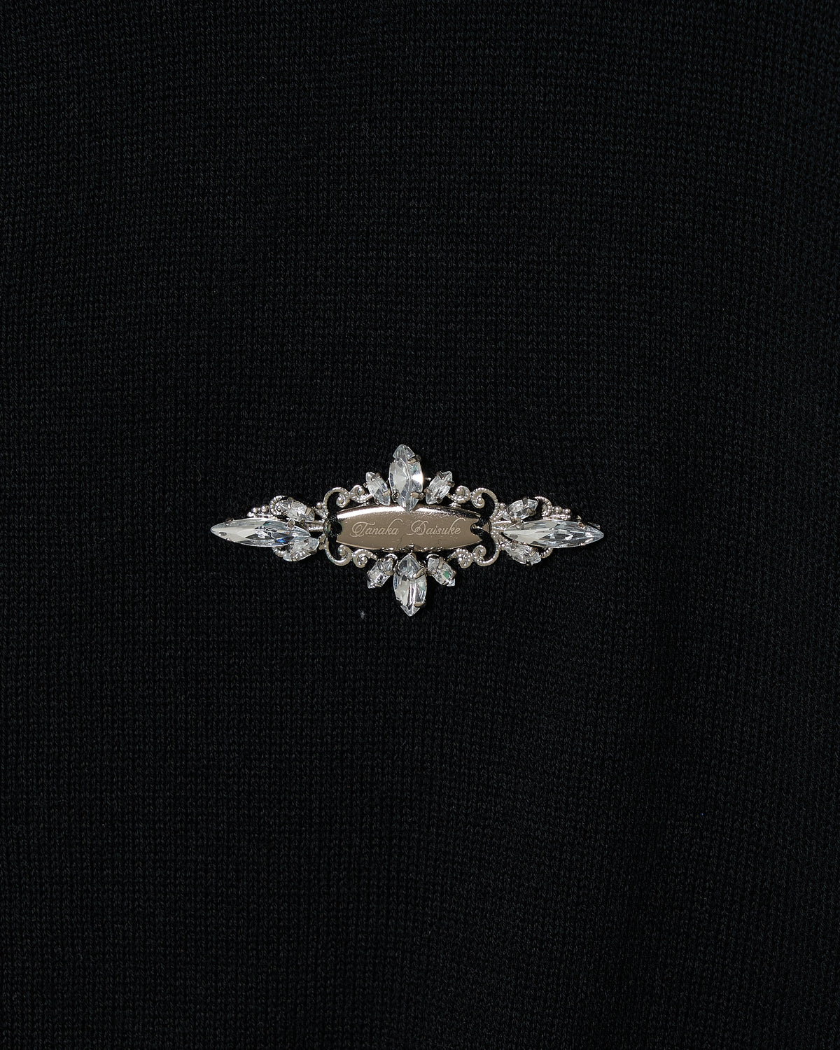 Silver crystal bijou wing cardigan Black【Stock】