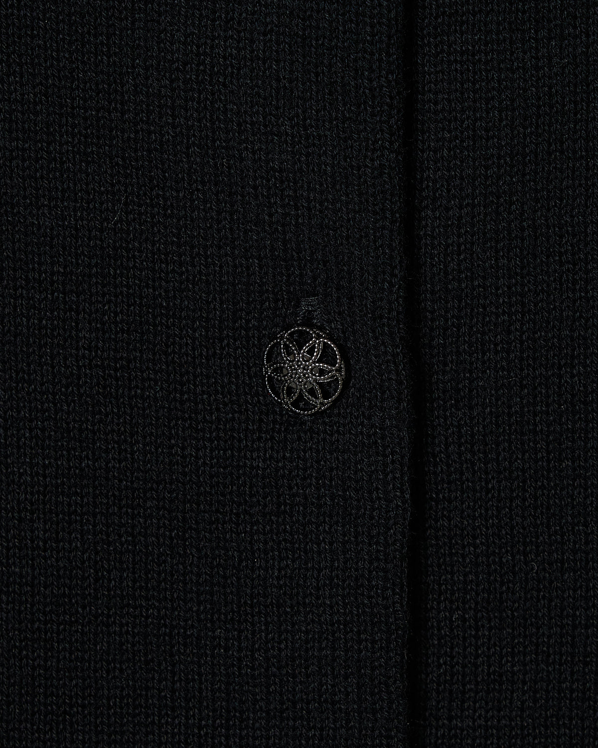 Silver crystal bijou wing cardigan Black【Stock】