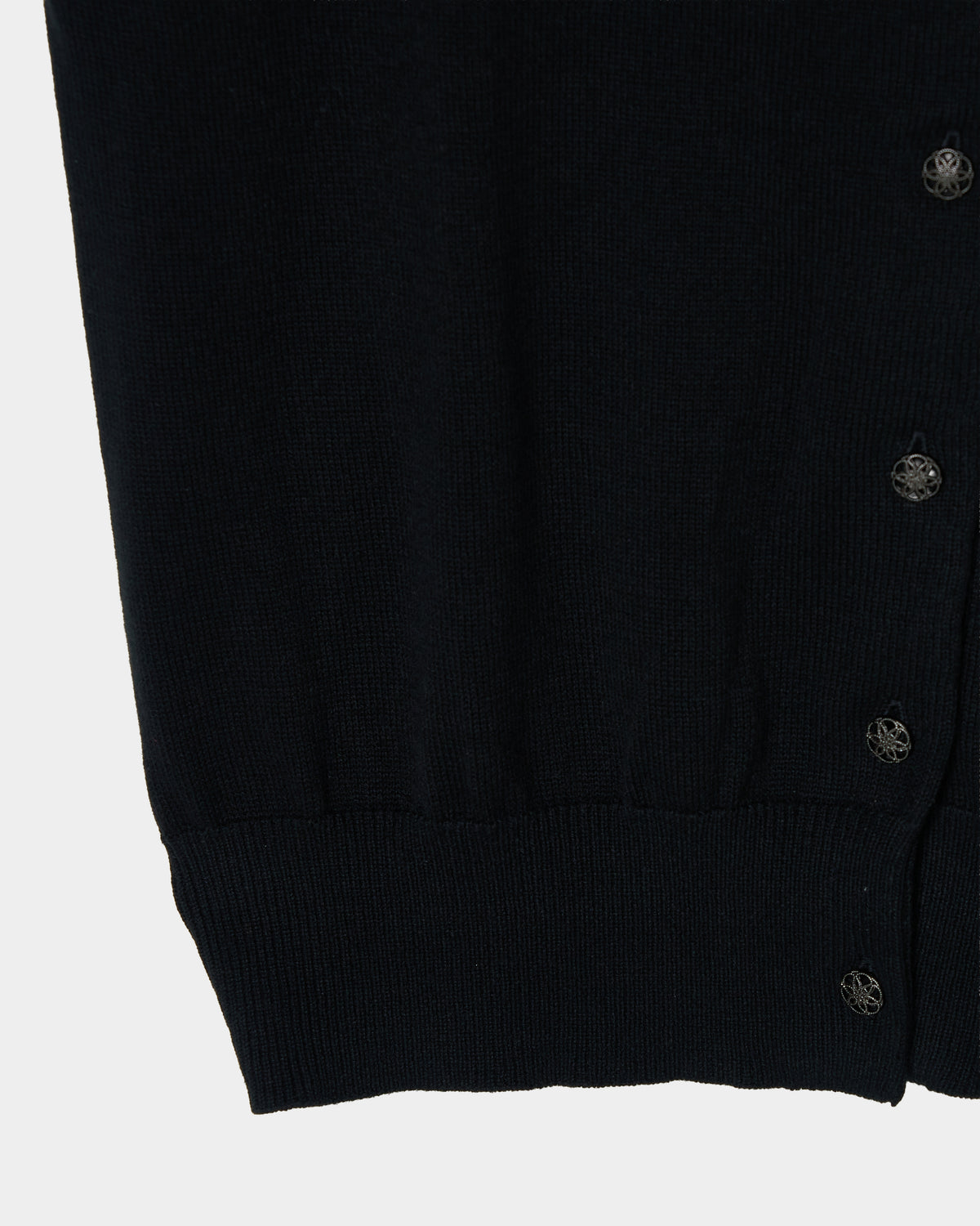 Silver crystal bijou wing cardigan Black【Stock】