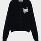 Meringue swan cardigan Black【Stock】