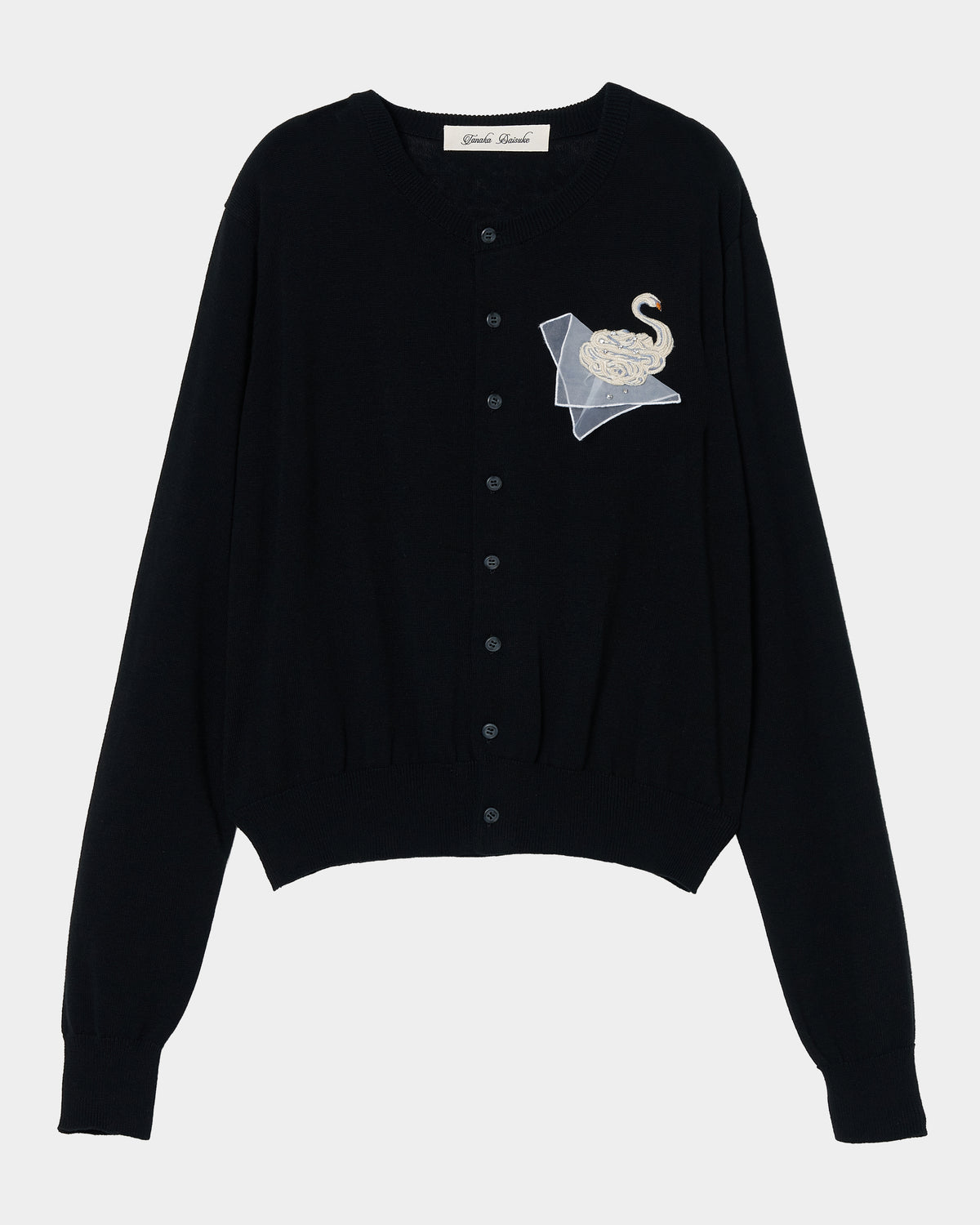 Meringue swan cardigan Black【Stock】