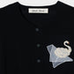 Meringue swan cardigan Black【Stock】