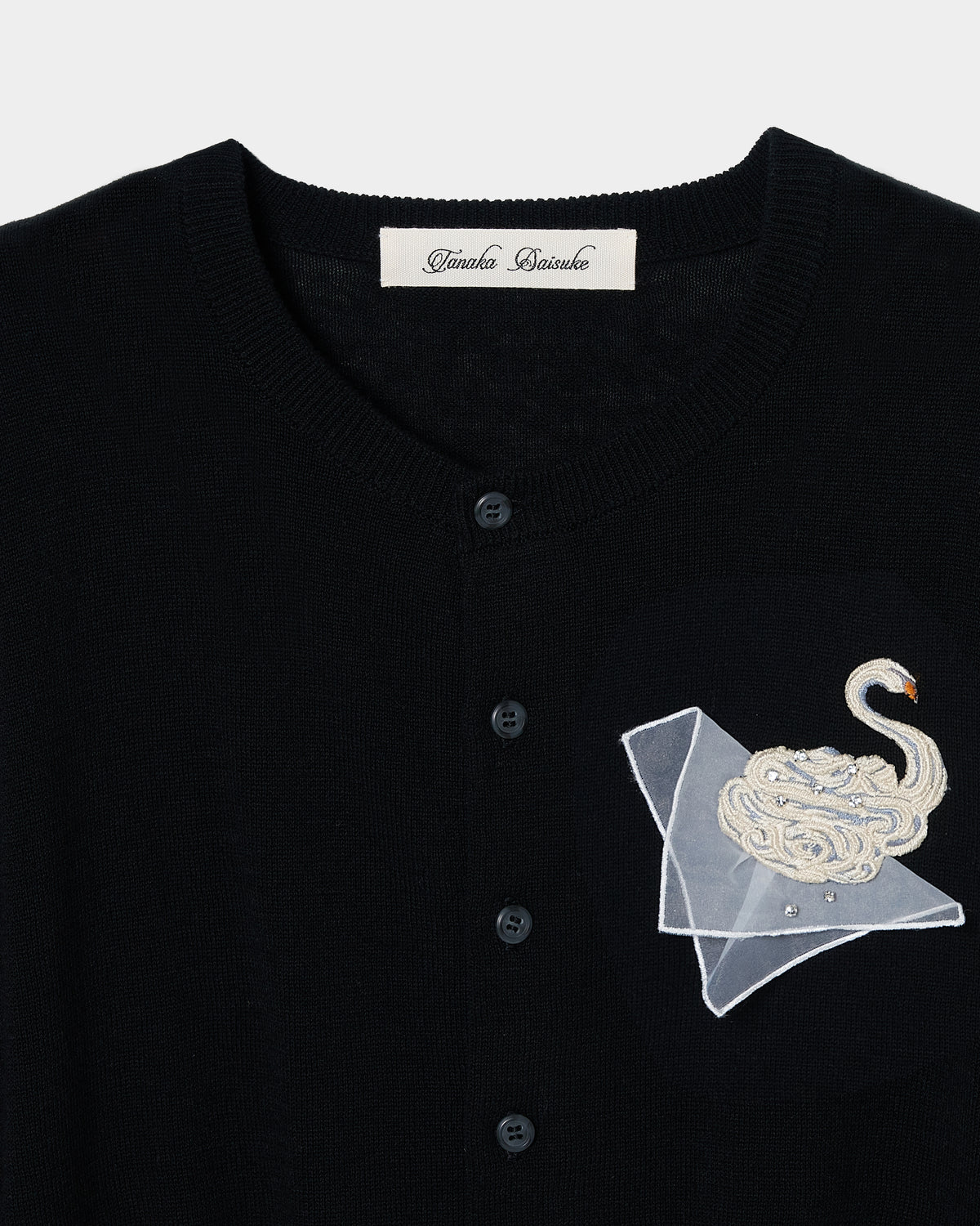 Meringue swan cardigan Black【Stock】