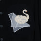 Meringue swan cardigan Black【Stock】