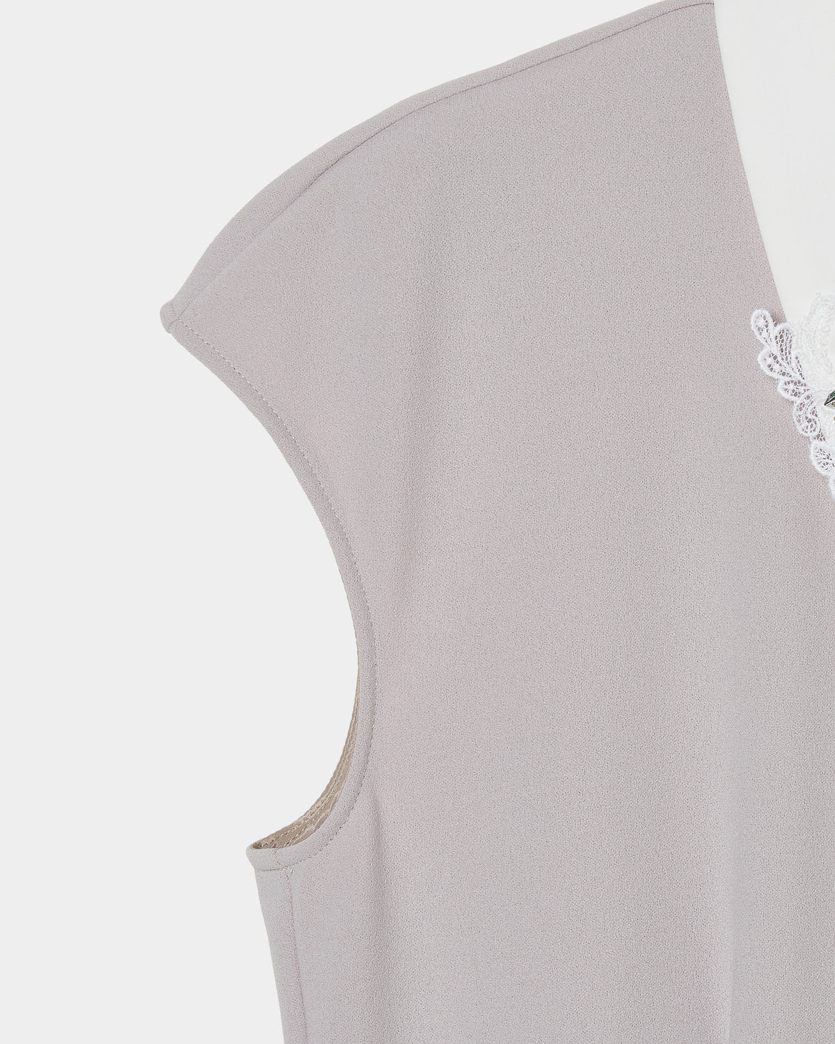 Lace bijou collar blouse Gray【Delivery in March 2027】
