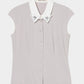 Lace bijou collar blouse Gray【Delivery in March 2027】