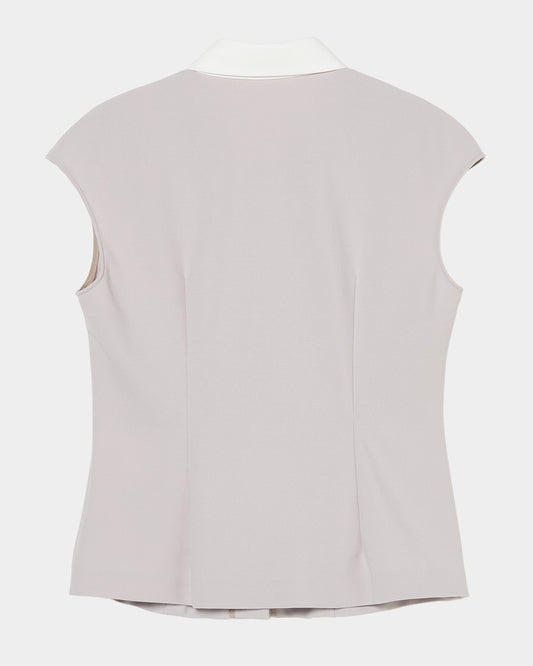 Lace bijou collar blouse Gray【Delivery in March 2027】