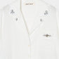 Lace bijou open collar shirt White【Delivery in March 2027】