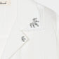 Lace bijou open collar shirt White【Delivery in March 2027】