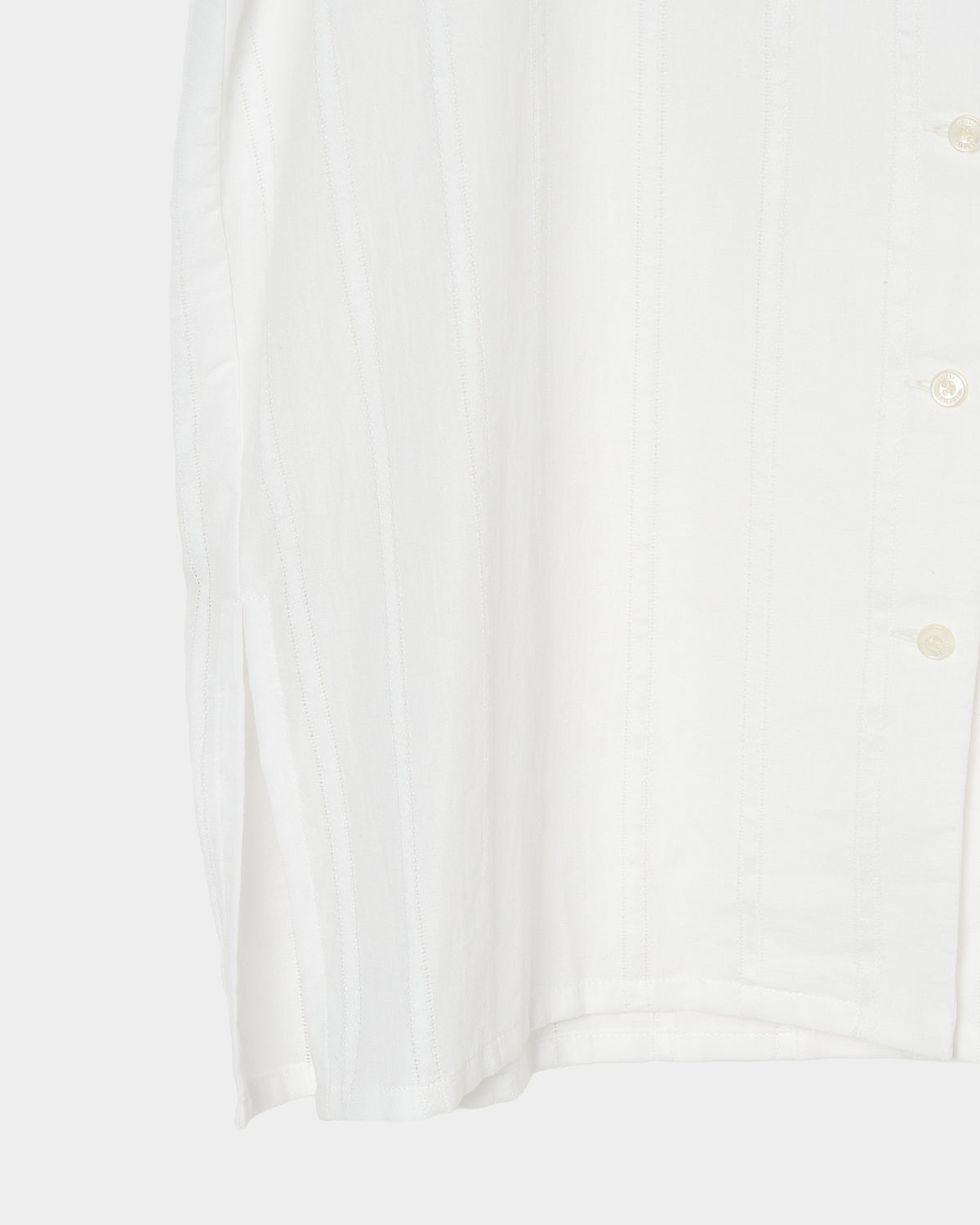 Lace bijou open collar shirt White【Delivery in March 2027】