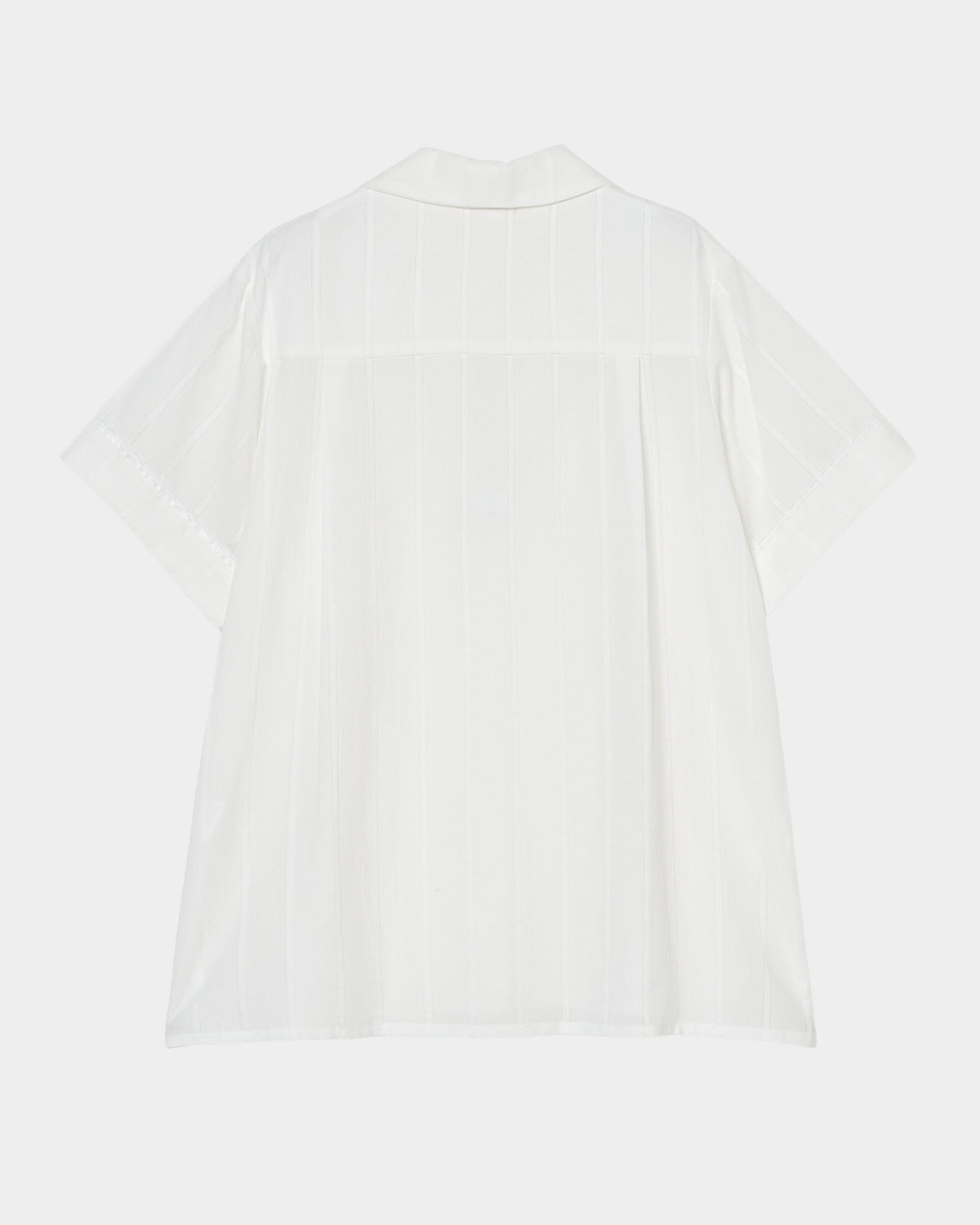 Lace bijou open collar shirt White【Delivery in March 2027】