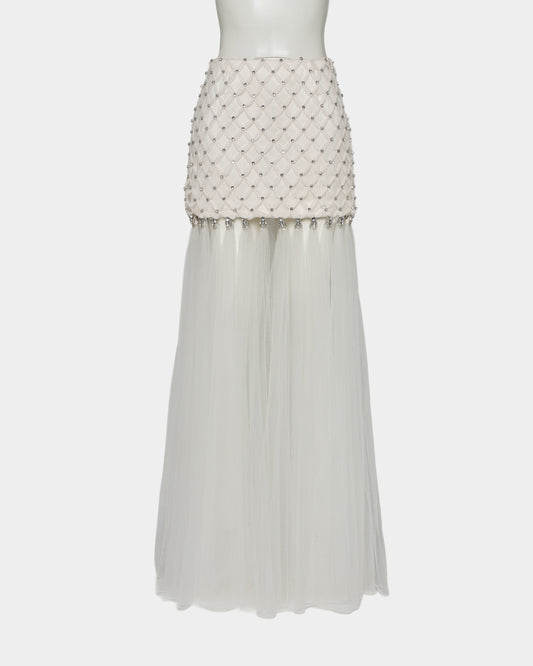 bijou cross tulle skirt【Delivery in March 2027】