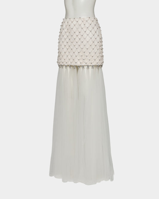 bijou cross tulle skirt【Delivery in March 2027】