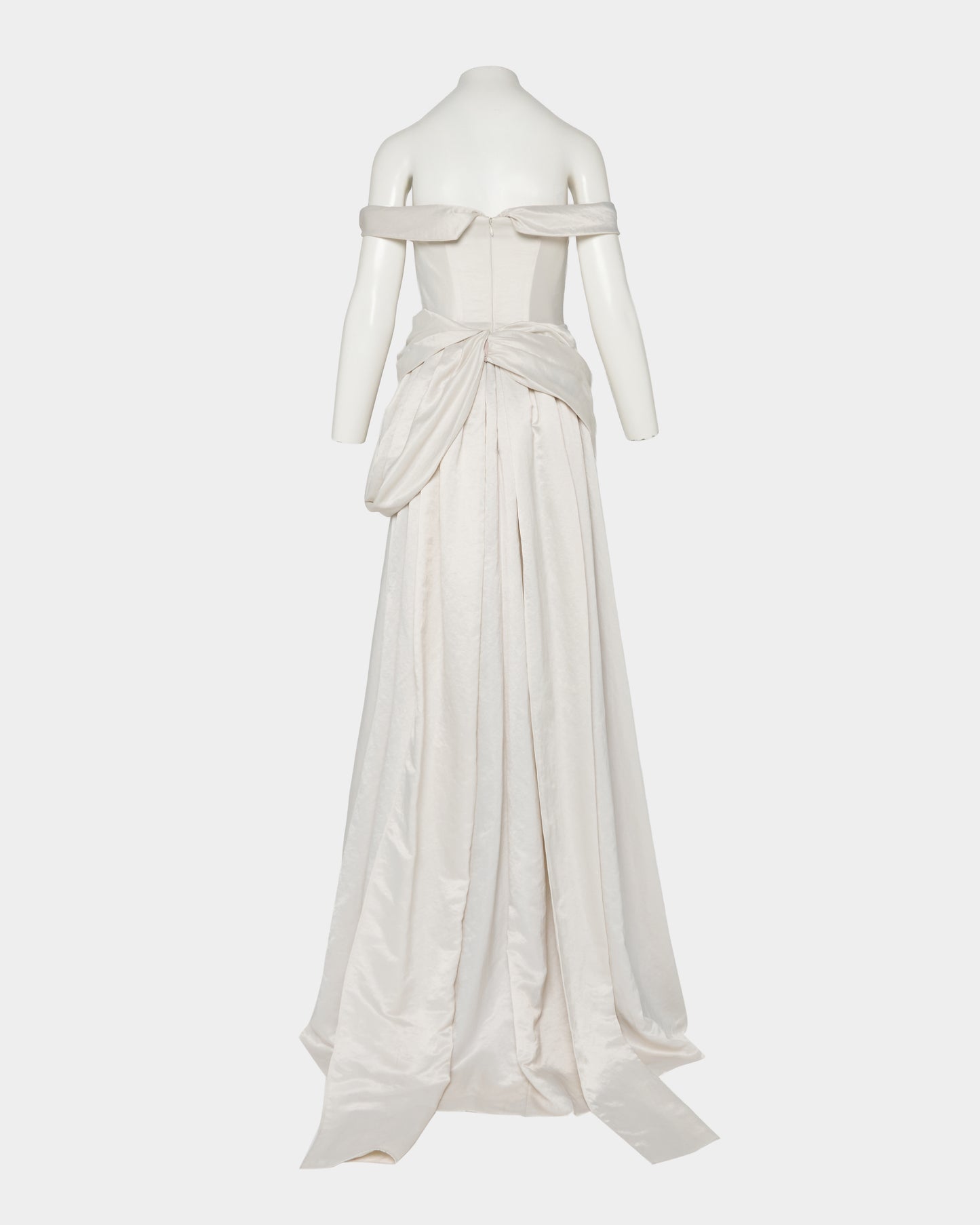 Satin drape dress One color【Delivery in April 2027】