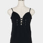 Metal china button camisole Black【Delivery in March 2027】