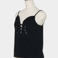 Metal china button camisole Black【Delivery in March 2027】
