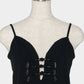 Metal china button camisole Black【Delivery in March 2027】