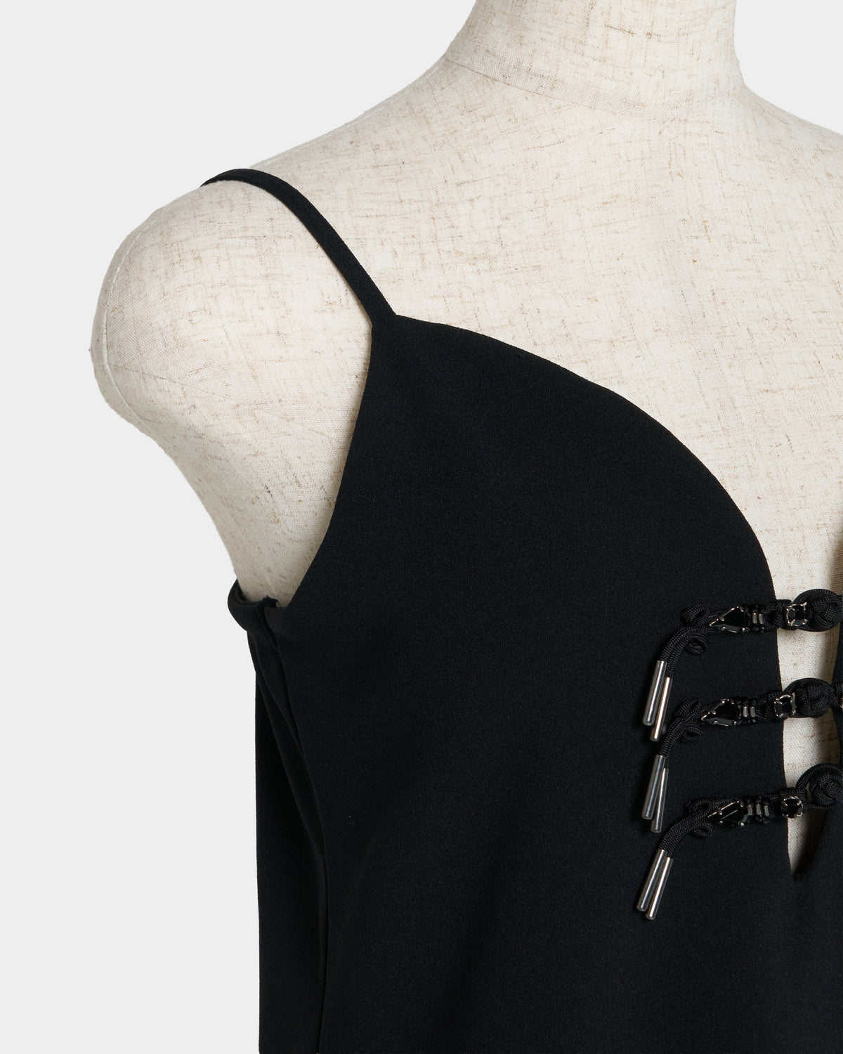 Metal china button camisole Black【Delivery in March 2027】