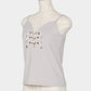 Metal china button camisole Greige【Delivery in March 2027】