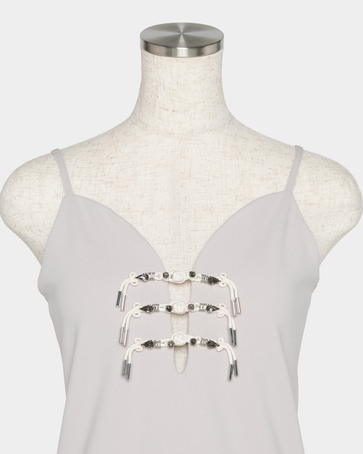 Metal china button camisole Greige【Delivery in March 2027】