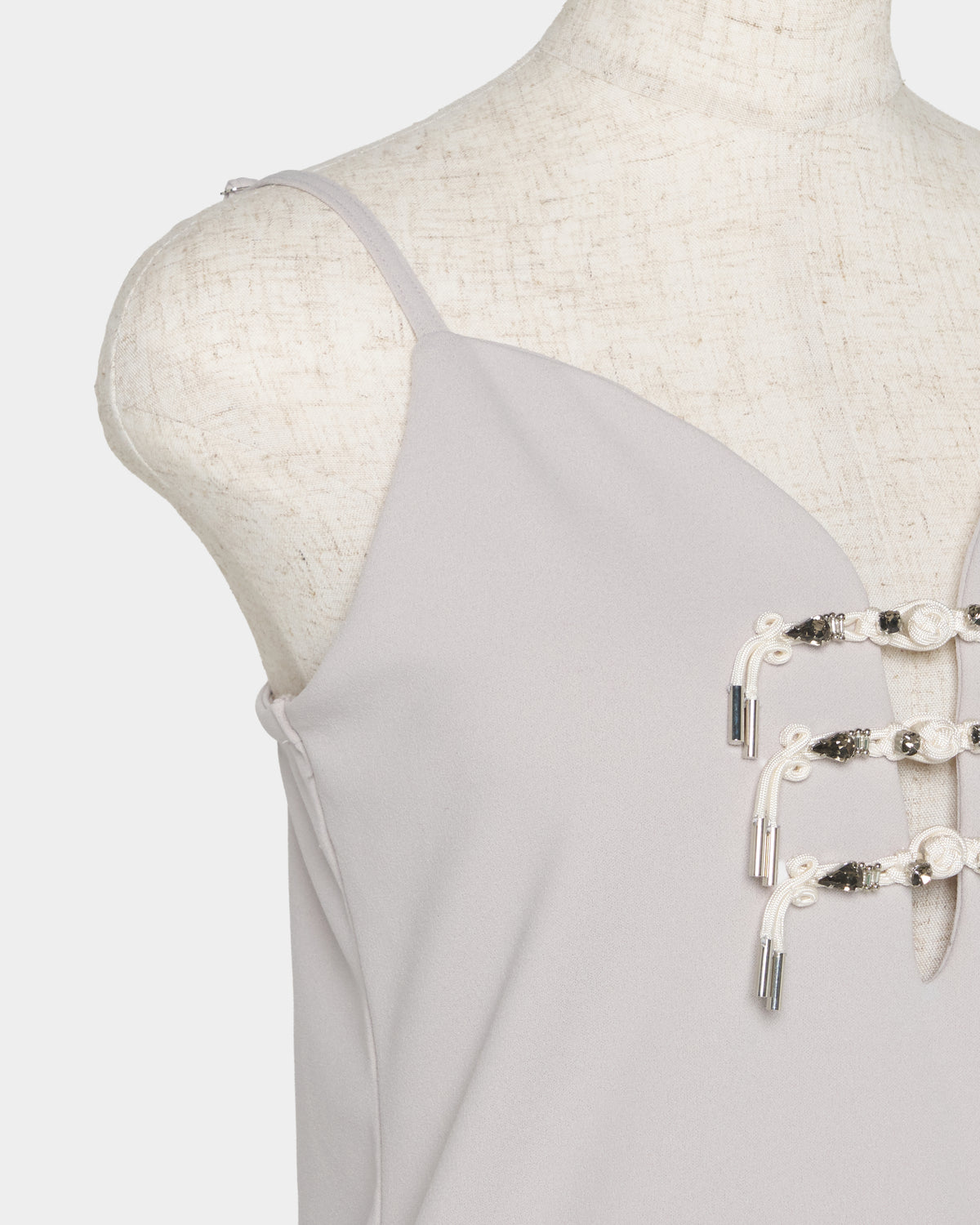 Metal china button camisole Greige【Delivery in March 2027】