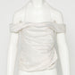 satin drape camisole tops Off white【Delivery in February 2027】