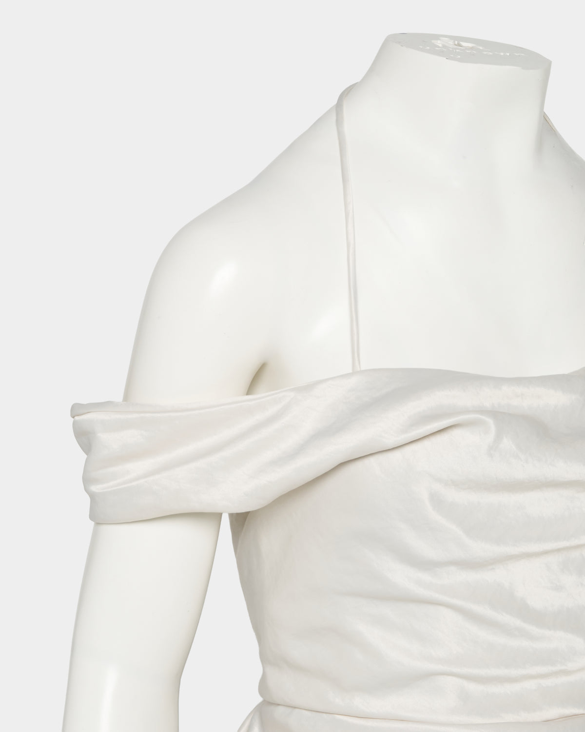 satin drape camisole tops Off white【Delivery in February 2027】