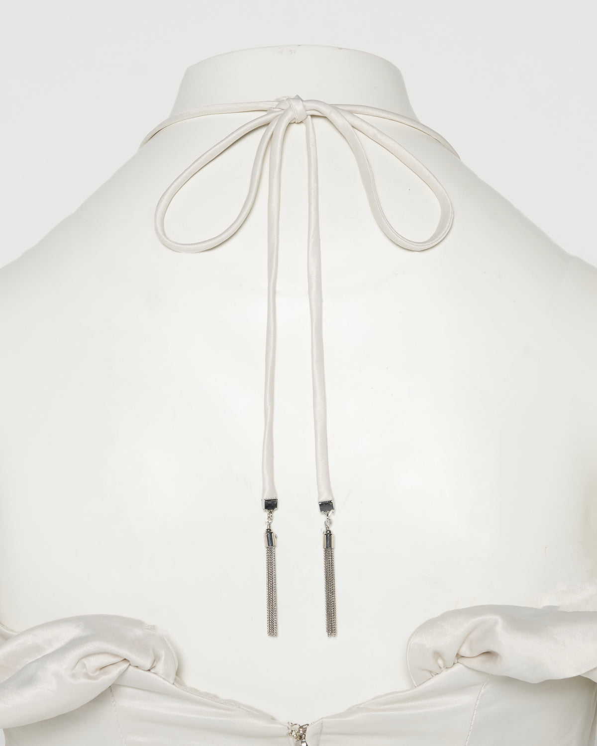 satin drape camisole tops Off white【Delivery in February 2027】
