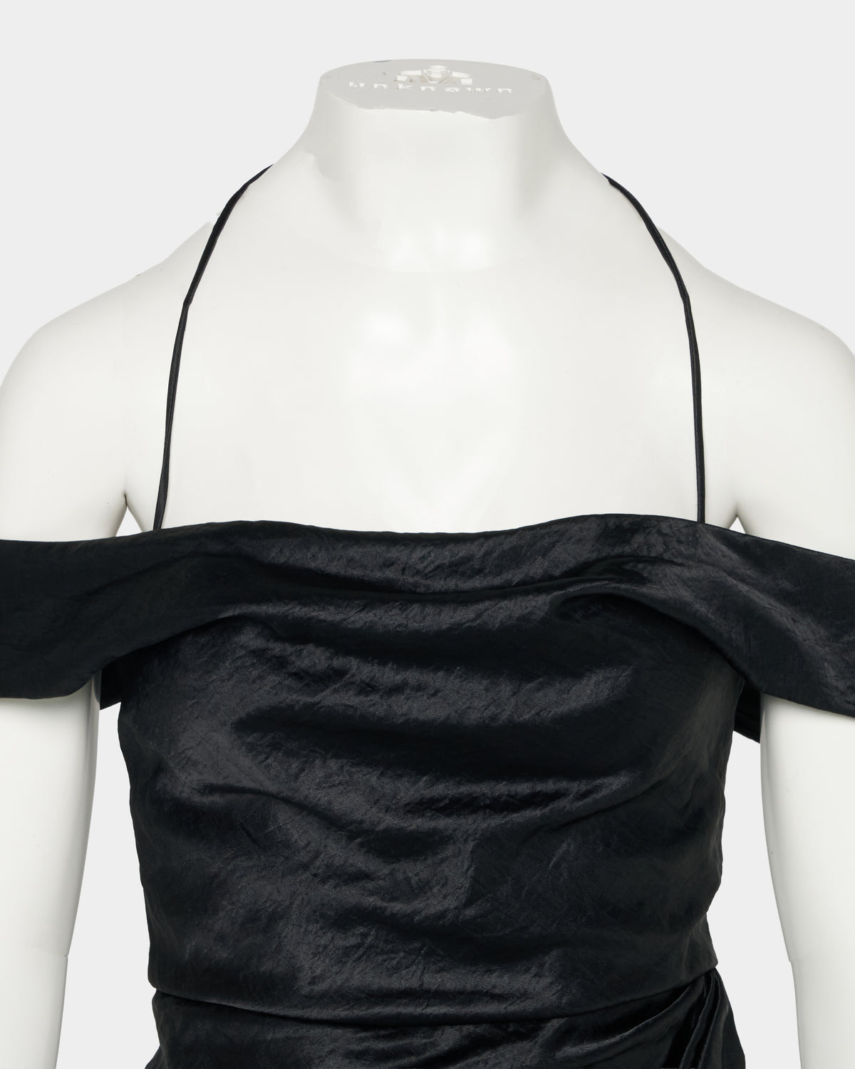 satin drape camisole tops Black【Delivery in February 2027】